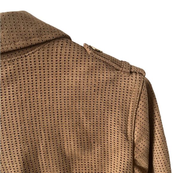 Chicos Perforated Micro Suede Jacket Size 0/ Size US Small 4 - Picture 10 of 12